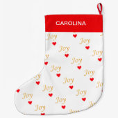 美しい喜びハート ラージクリスマスストッキング (裏面)