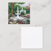 美しい噴水グラフィック スクエア名刺 (正面/裏面)