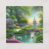 美しい噴水グラフィック スクエア名刺 (正面)