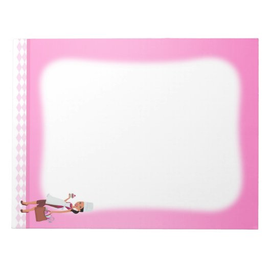 美しい図解入りの、写真付きのアフリカ系アメリカ人メモ帳4 ノートパッド (正面)