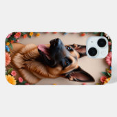 美しい図解入りの、写真付きのドイツの羊飼い犬 Case-Mate iPhoneケース (裏面 (横))