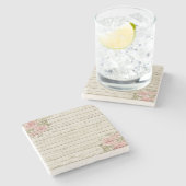 美しい国のぼろぼろのシックで素朴な木 ストーンコースター (横)