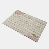 美しい国のぼろぼろのシックで素朴な木 ドアマット (アングル)