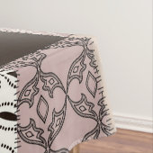 美しい国のパッチワークキルトのピンクおよび黒 テーブルクロス (インサイチュ)