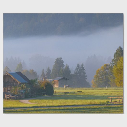 美しい国の景色のアウトドアの写真の小屋のギフト ラッピングペーパー (フラット)