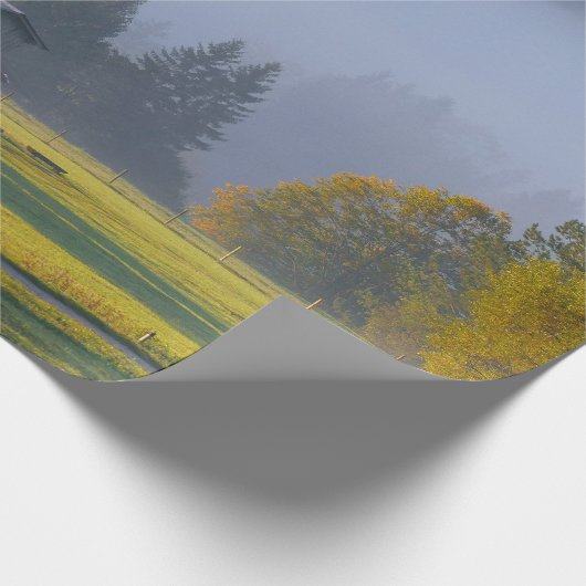 美しい国の景色のアウトドアの写真の小屋のギフト ラッピングペーパー (角)