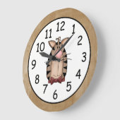 美しい国猫 ラージ壁時計 (傾斜)
