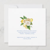 美しい地中海のフローラブライダルシャワーII 招待状 (裏面)