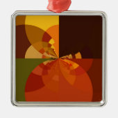 美しい地球のアブストラクトアートプリント メタルオーナメント (正面)