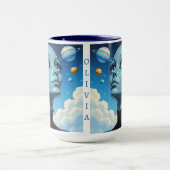 美しい地球外のエイリアンがパーソナライズされる マグカップ (中央)