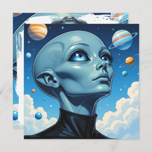 美しい地球外エイリアン (正面/裏面)