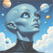 美しい地球外エイリアン シール (正面)