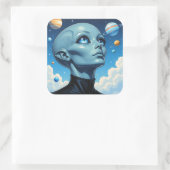 美しい地球外エイリアン スクエアシール (バッグ)