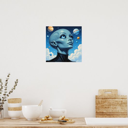 美しい地球外エイリアン ポスター (キッチン)