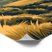 美しい場所テーブルマウンテン南アフリカ旅行 ポスター (角)