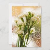 美しい塊茎の花の結婚式招待状 招待状 (裏面)