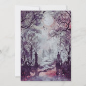 美しい墓地ツリーハローウィンパーティ 招待状 (裏面)