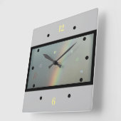 美しい壁時計 – 虹 スクエア壁時計 (傾斜)