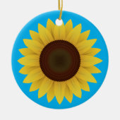 美しい夏のひまわり セラミックオーナメント (正面)