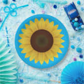 美しい夏のひまわり ペーパープレート (パーティー)