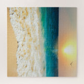 美しい夏のビーチサンセット写真 ジグソーパズル (横)