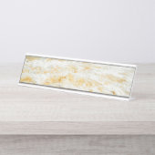 美しい夏のビーチサンセット写真 デスクネームプレート (正面)