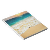 美しい夏のビーチサンセット写真 ノートパッド (アングル)