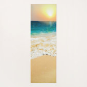 美しい夏のビーチサンセット写真 ヨガマット (裏面)