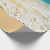 美しい夏のビーチサンセット写真 ラッピングペーパー (角)