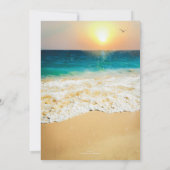 美しい夏のビーチサンセット写真 招待状 (裏面)