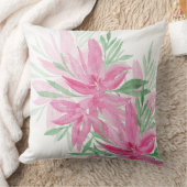 美しい夏のフローラ水彩画 クッション (ブランケット)