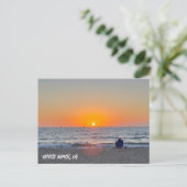 美しい夏の夕日 – ヴェネツィアビーチ, CA ポストカード (スタンド正面)