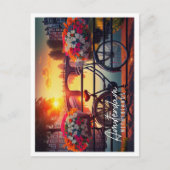 美しい夏の日の出アムステルダムオランダ ポストカード (正面)