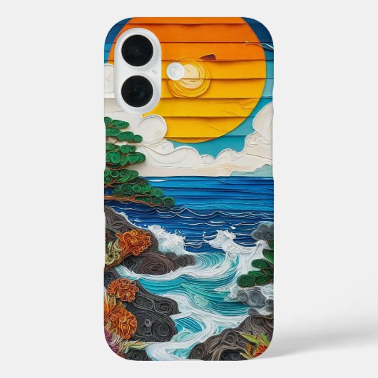 美しい夏の海の夕日 ビーチリラックス  Case-Mate iPhoneケース (裏面)