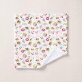 美しい夏の継ぎ目のないパターン バスタオルセット (ウォッシュタオル)