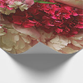 美しい夏の花。ピンクの牡丹の花束 ラッピングペーパー (角)