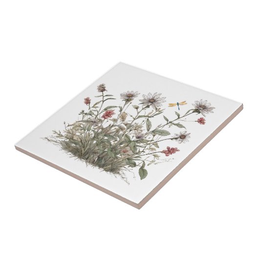 美しい夏の野草 タイル (側面)