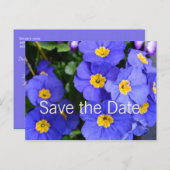 美しい夏の青い庭の花は日付を保存 案内ポストカード (正面/裏面)
