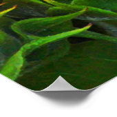 美しい夏期ひまわり絵画のポスター ポスター (角)