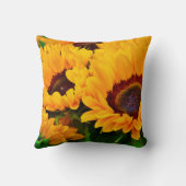 美しい夏期ひまわり絵画の枕 クッション (裏面)