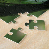 美しい夏期白とピンクの牡丹の花 ジグソーパズル (側面)