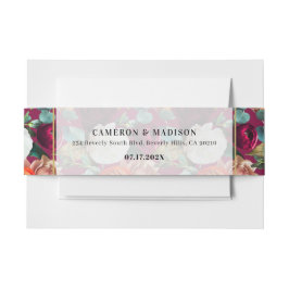 美しい夏結婚の花 招待状ベリーバンド