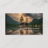 美しい夕べマウンテンレイク写真 名刺 (正面)