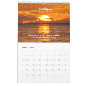 美しい夕日とやる気を起こさせる引用文カレンダー カレンダー (3月 2026)