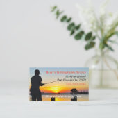 美しい夕日と水の魚釣りガイド 名刺 (スタンド正面)