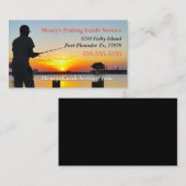 美しい夕日と水の魚釣りガイド 名刺 (正面/裏面)