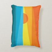 美しい夕日と波 アクセントクッション (裏面(縦))