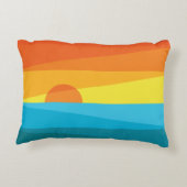 美しい夕日と波 アクセントクッション (裏面)