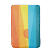 美しい夕日と波 バスマット (正面縦)