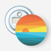 美しい夕日と波 栓抜き (正面)